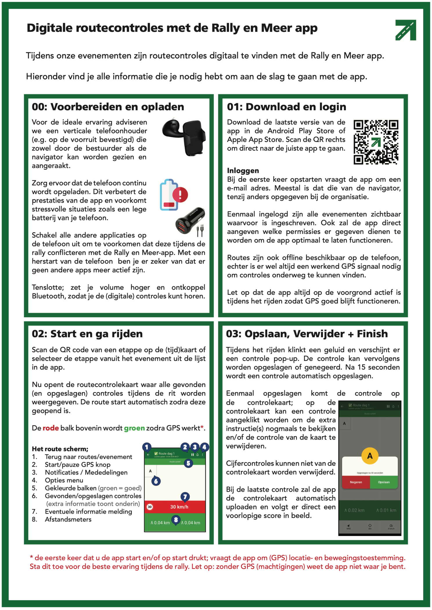 Instructie Rally en Meer App